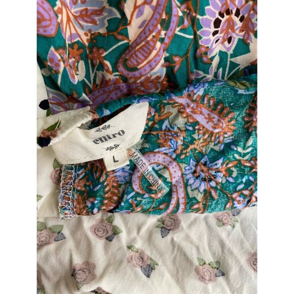 entro crochet neck sleeveless patchwork tunic top Size L - Picture 5 of 5